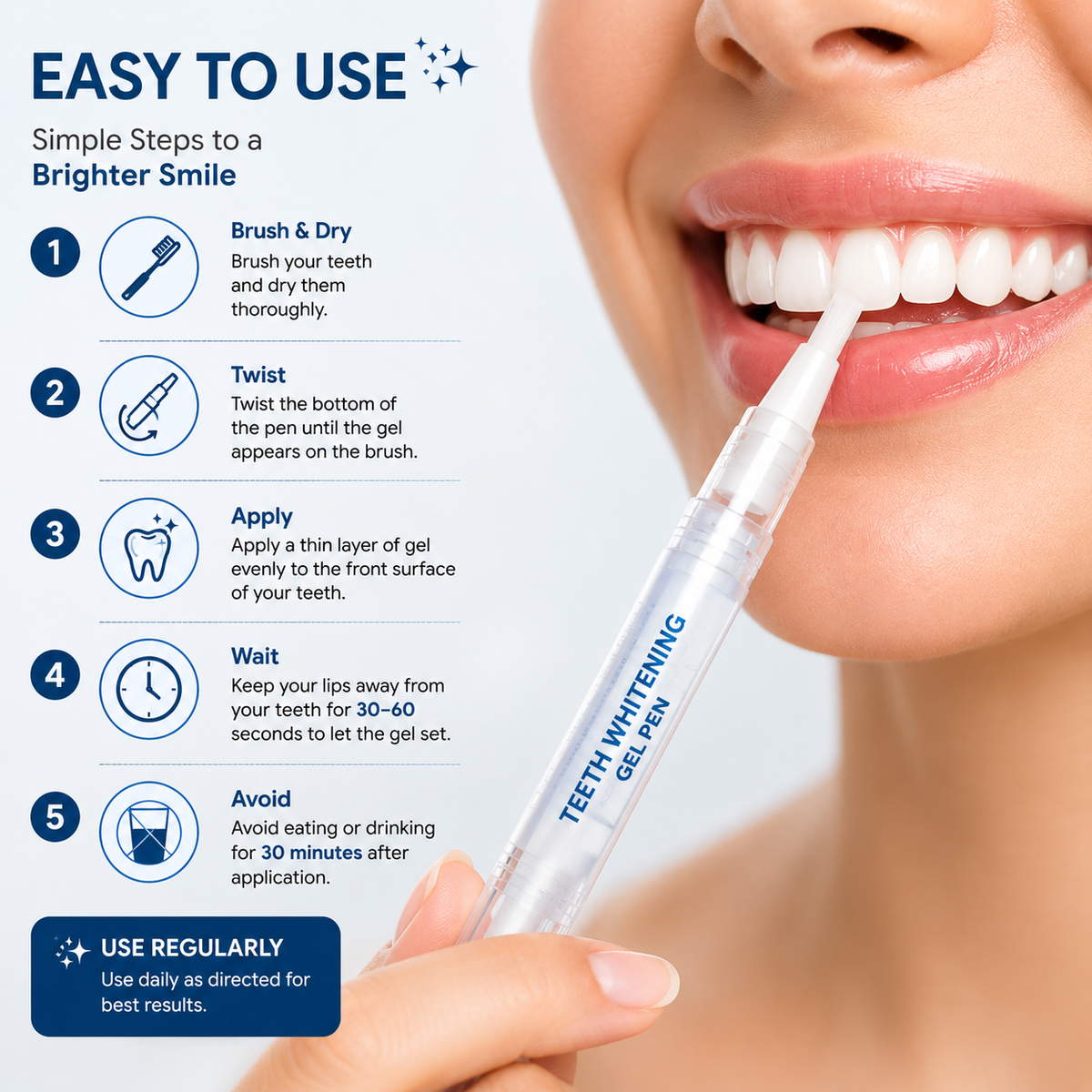More Confident Smile—Anytime, Anywhere! - Teeth Whitening Gel Pen