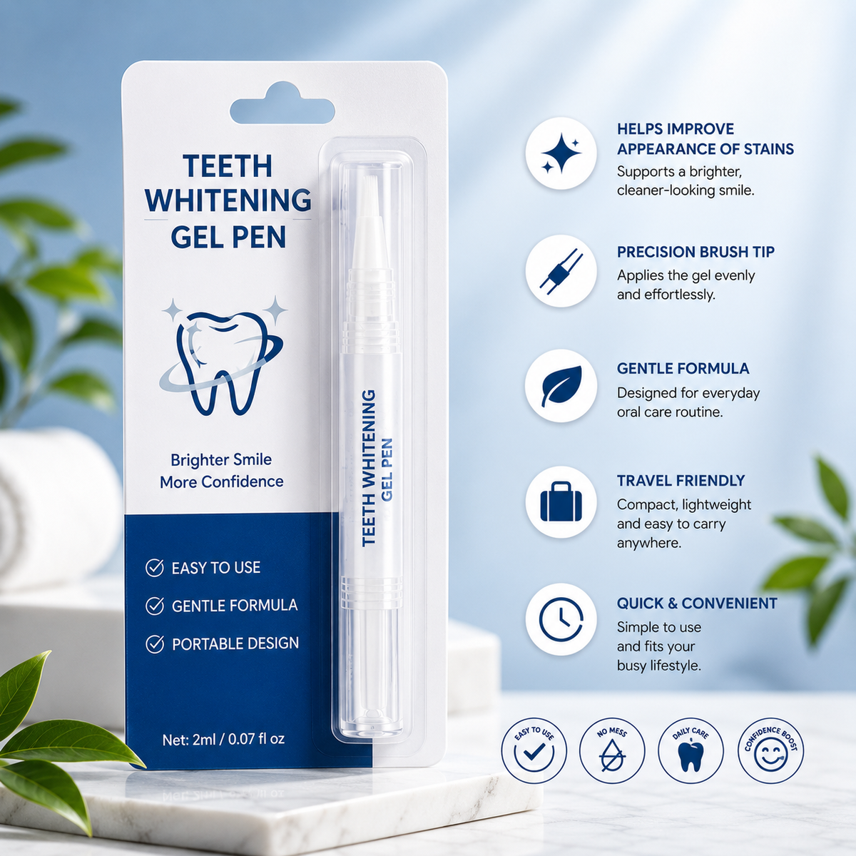More Confident Smile—Anytime, Anywhere! - Teeth Whitening Gel Pen