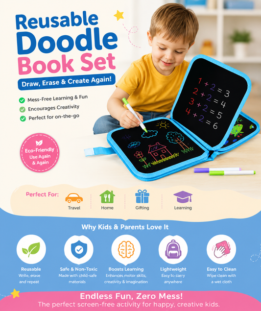 Reusable Doodle Book Set for Kids