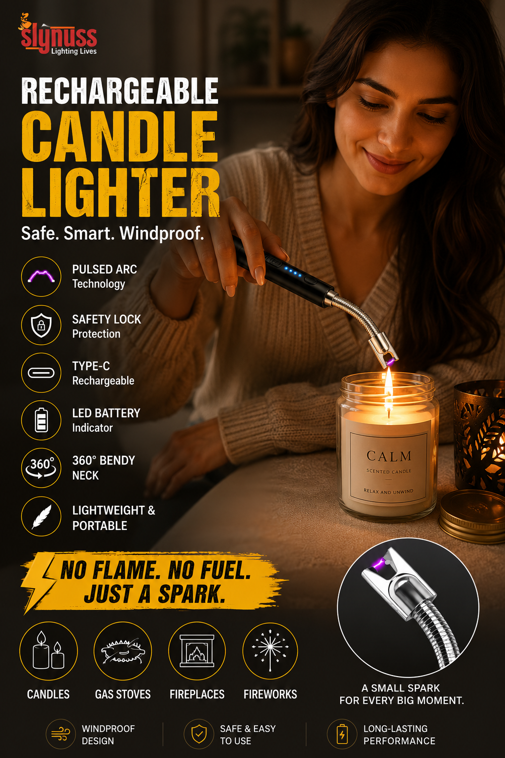 Rechargeable Electric Candle Lighter