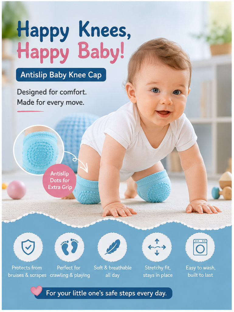Anti-Slip Baby Knee Pads (Pack of 2)